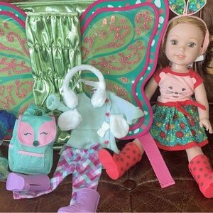American Girl WellieWisher “Willa” with Two Outfits and Backpack for Doll & Girl